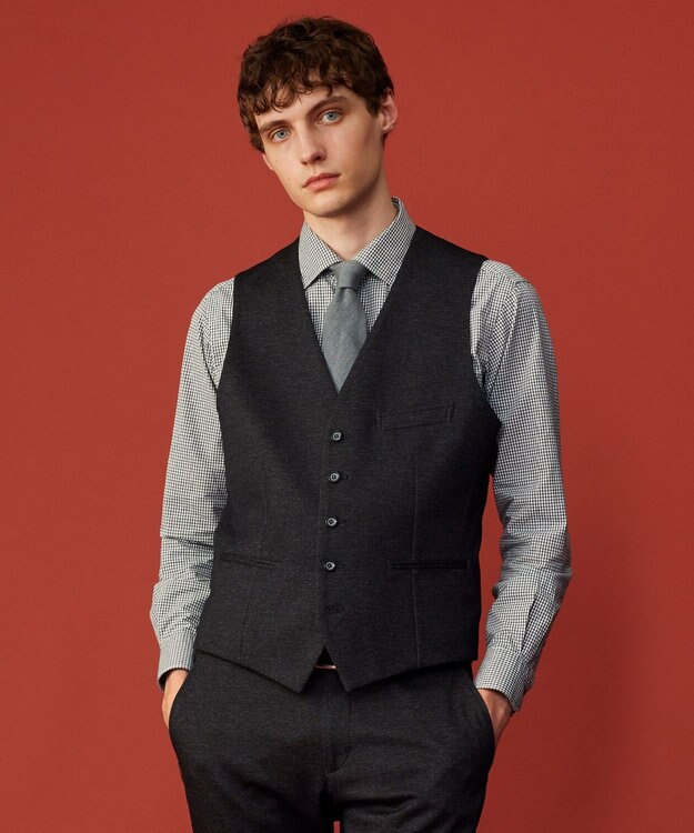 JOSEPH ABBOUD 【日本製・Mantero】ウールシルクソリッド ネクタイ グレー系