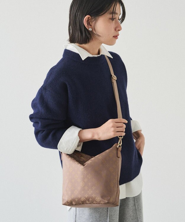 russet ナイロンジャガード2WAYミニショルダーバッグ(CE-1627) Mocha