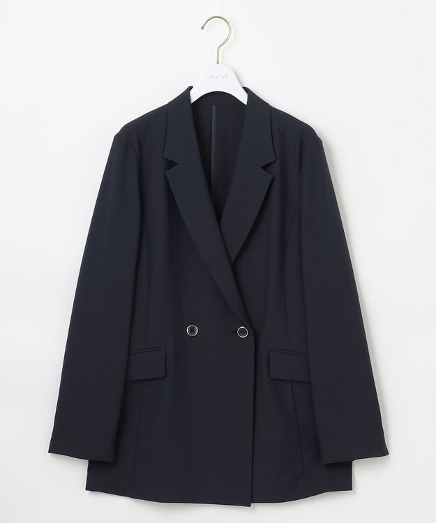 ANY SIS S 【UVカット・接触冷感・吸水速乾】スマートビューティストレッチ  ダブルブレストジャケット ネイビー