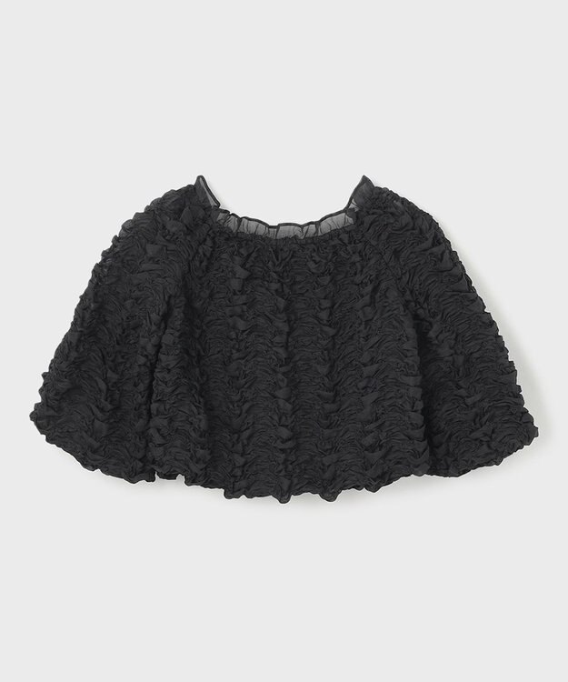 GRACE CONTINENTAL シャーリングトップ ブラック