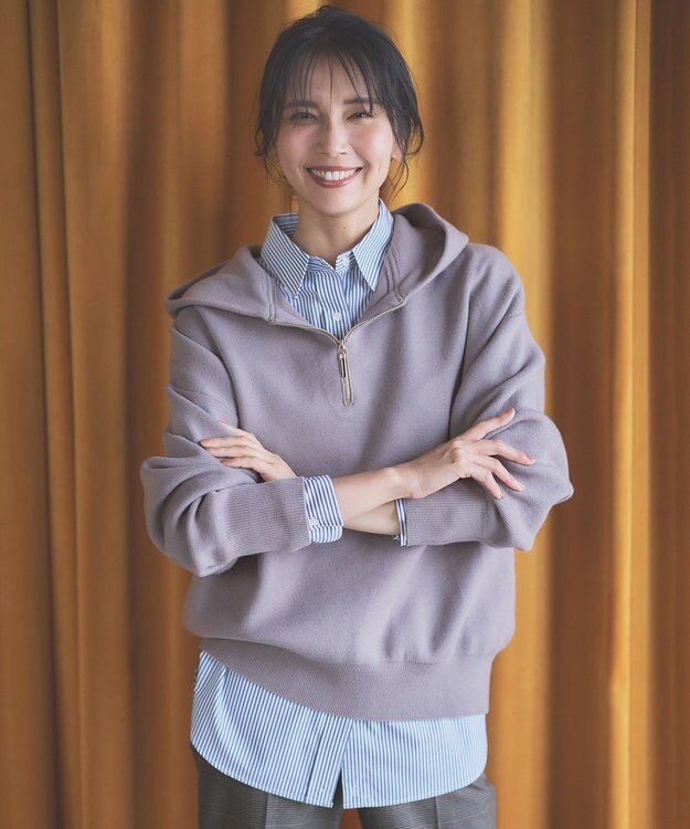 ANY 【UVカット/抗菌防臭/速乾】エニィファンクション　カシュクールシャツ ブルーストライプ