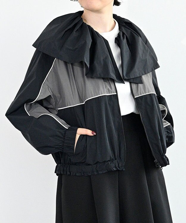 FORFORMO Ruffle Collar Blouson ラッフルカラーブルゾン グレー