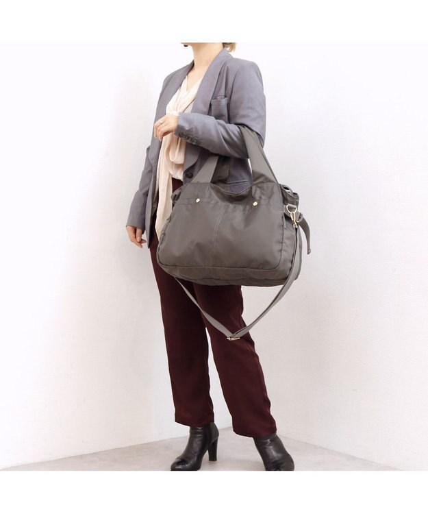 UNBILLION カシュカシュ cachecache / ナイロンタウン2wayボストンバッグ GY