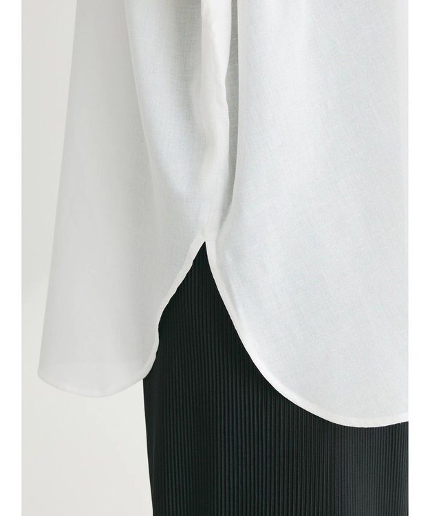 Green Parks 綿麻混ポンチョ風シャツ Off White