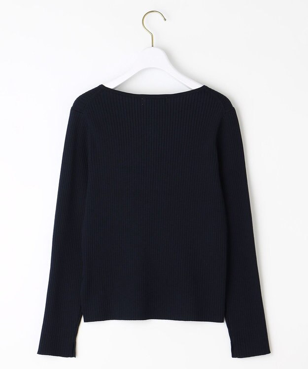 ANY SIS 【洗える】パール調ポイント ニット ネイビー