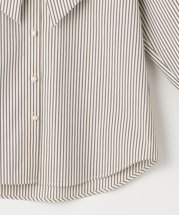 組曲 S 【ボウタイ付き】メッセージシャーティング シャツ アイボリー系1