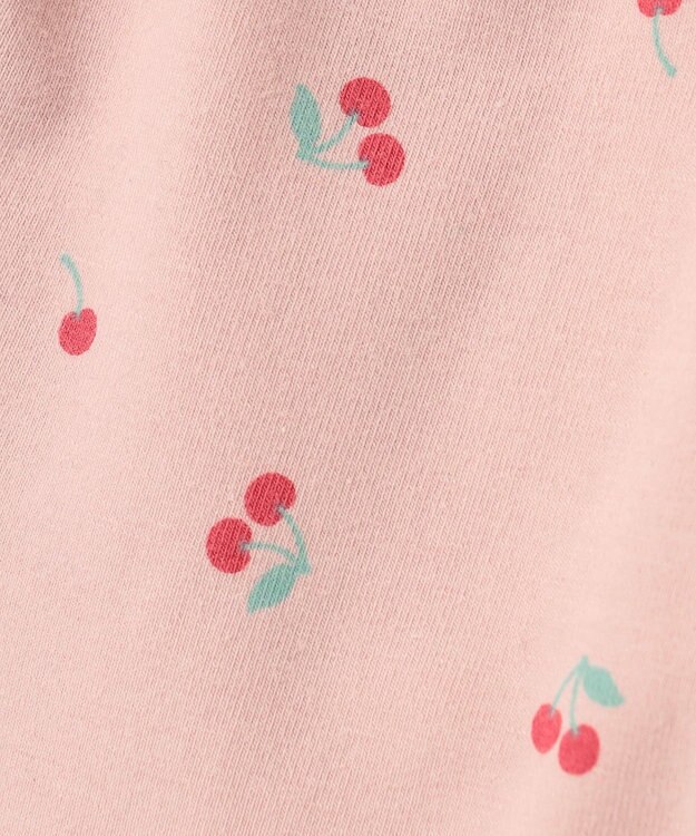 ANY KIDS 【WEB限定】フリル付き総柄レギンス ピンク×チェリー