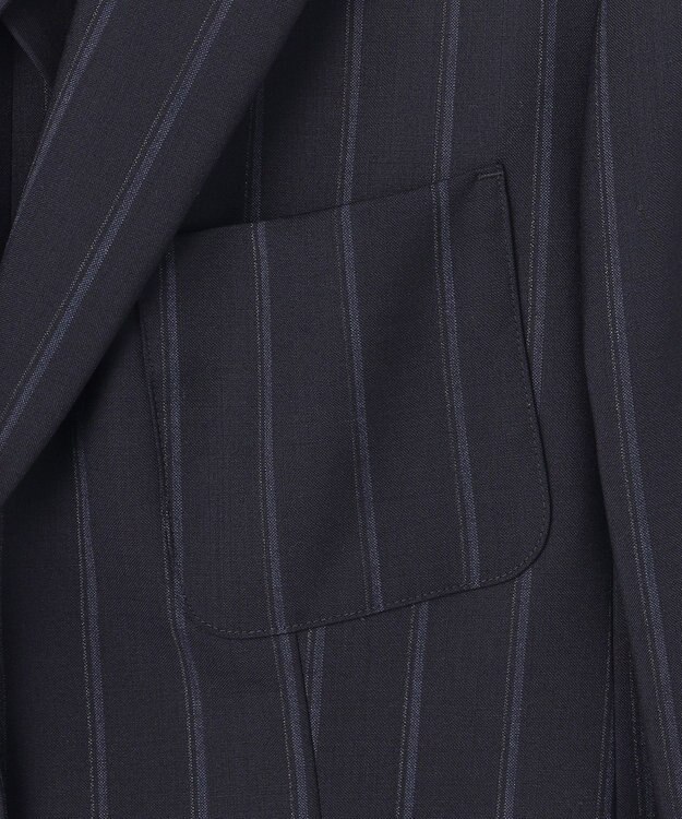 BEIGE， 【セットアップ対応】GEORGE / ウールストライプ テーラードジャケット Navy Stripes