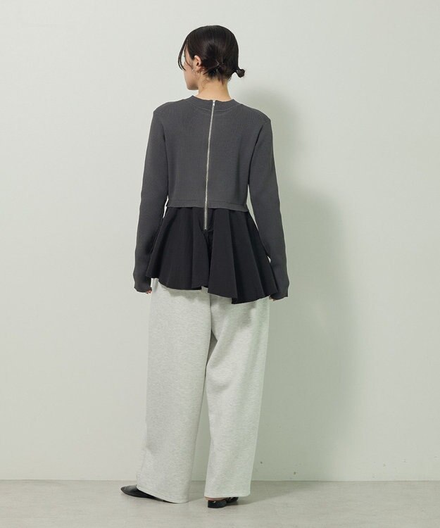 Green Parks ・ＥＬＥＮＣＡＲＥ　ＤＵＥ　ハイブリットハイネックニット Charcoal Gray