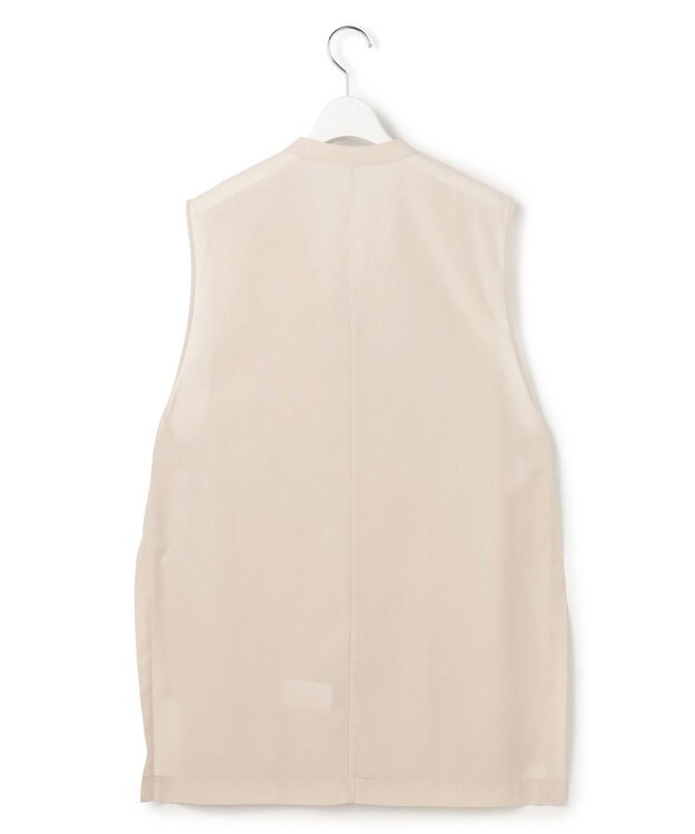 23区 【先行予約】ライトシアーマットクロス ノーカラー ジレ ベージュ系