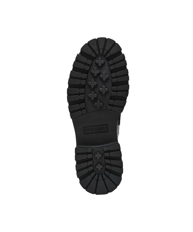 STEVE MADDEN FILE-AWAY ロゴベルト厚底ローファー ブラック