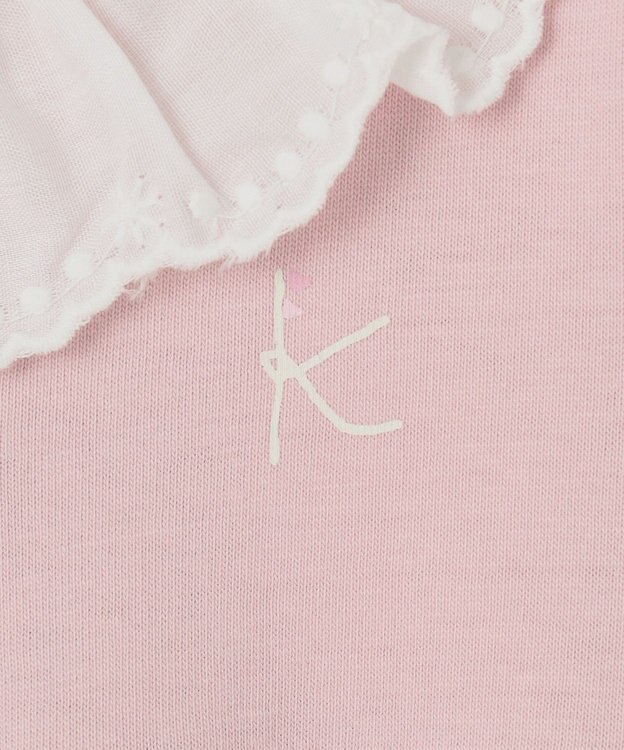 組曲 KIDS 【70㎝】エンブロイダリー ロンパース ピンク系