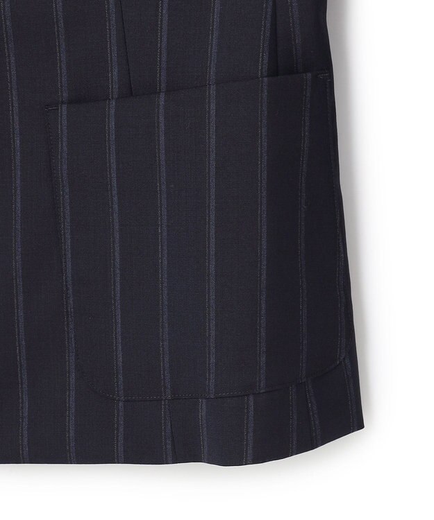 BEIGE， 【セットアップ対応】GEORGE / ウールストライプ テーラードジャケット Navy Stripes