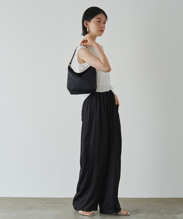 russet シンプルショルダーバッグ (CE-1243) Black/Navy