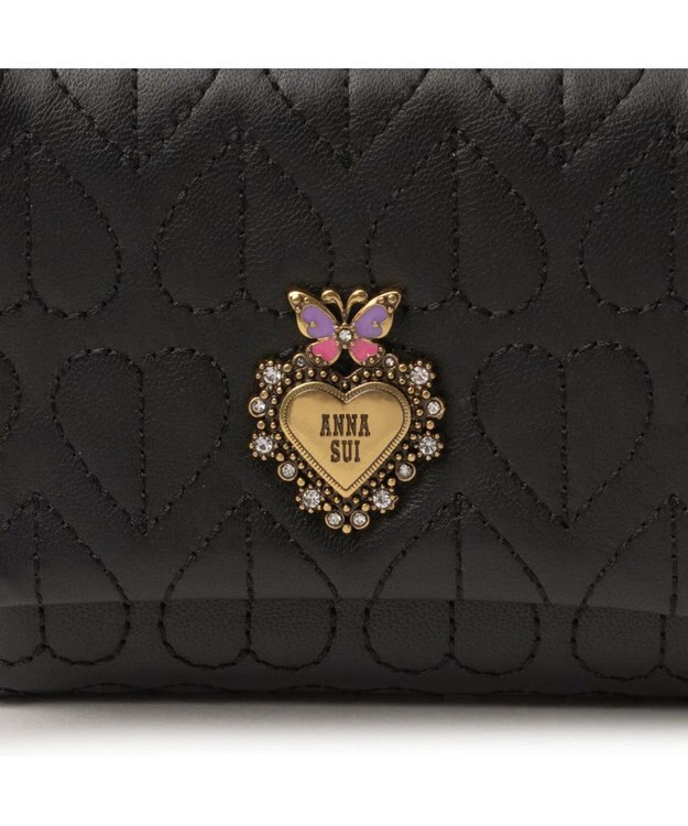 ANNA SUI ドリーミー 口金二つ折り財布 クロ