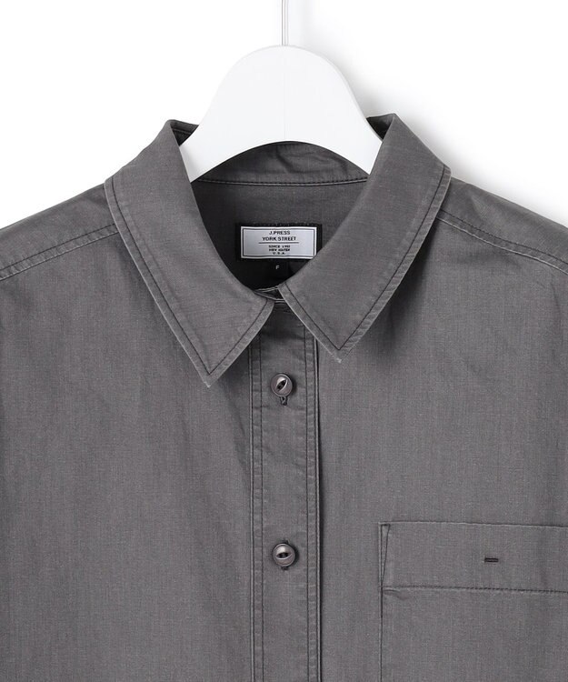 J.PRESS YORK STREET 【WOMEN】ソフトコットン オーバー シャツ グレー系