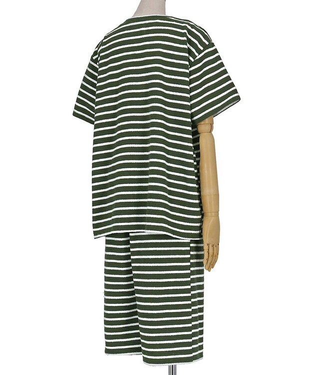 une nana cool 綿混ブークレーボーダー 半袖パジャマ OV