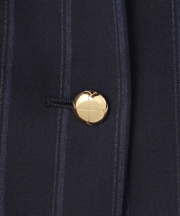BEIGE， 【セットアップ対応】GEORGE / ウールストライプ テーラードジャケット Navy Stripes