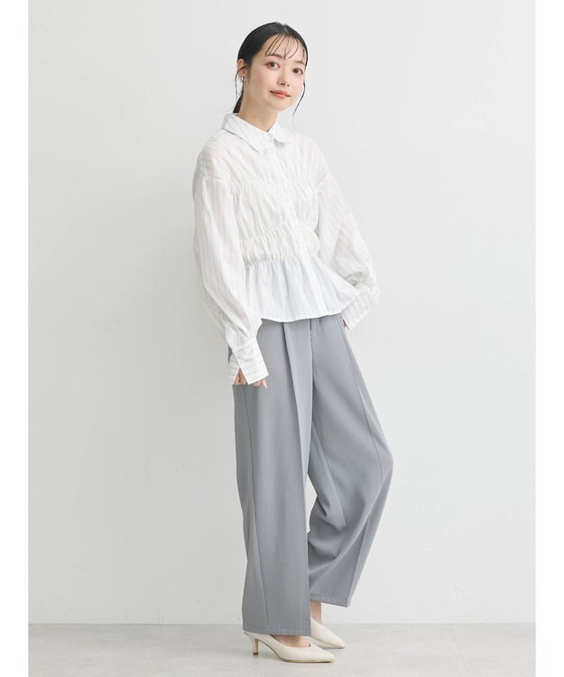 earth music&ecology ビスチェライクシャーリングシャツ（ストライプ） Stripe