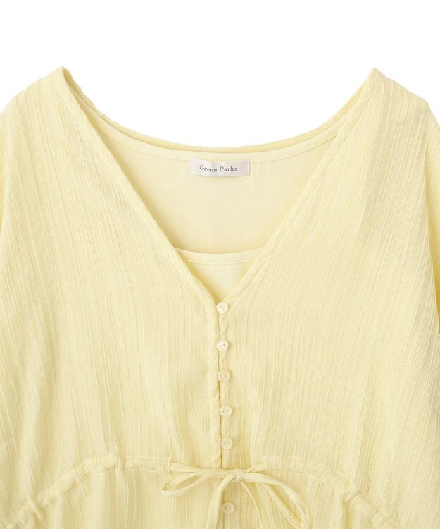 Green Parks ＳＥＴ２点Ｖネックブラウス＋タンクトップ Yellow