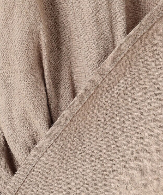 uncrave コットンリネンボイル ペプラムブラウス トープ