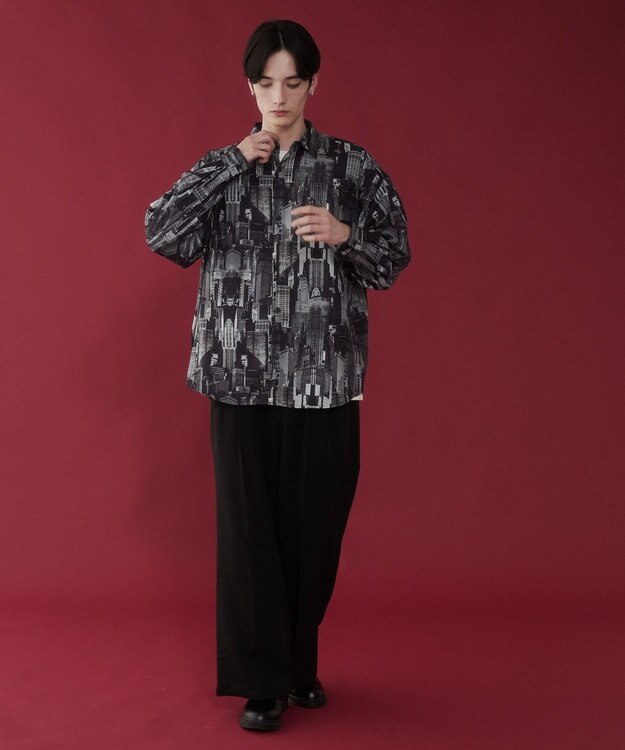 WEGO アムンゼンパターンBIGシャツ（LS） 柄3