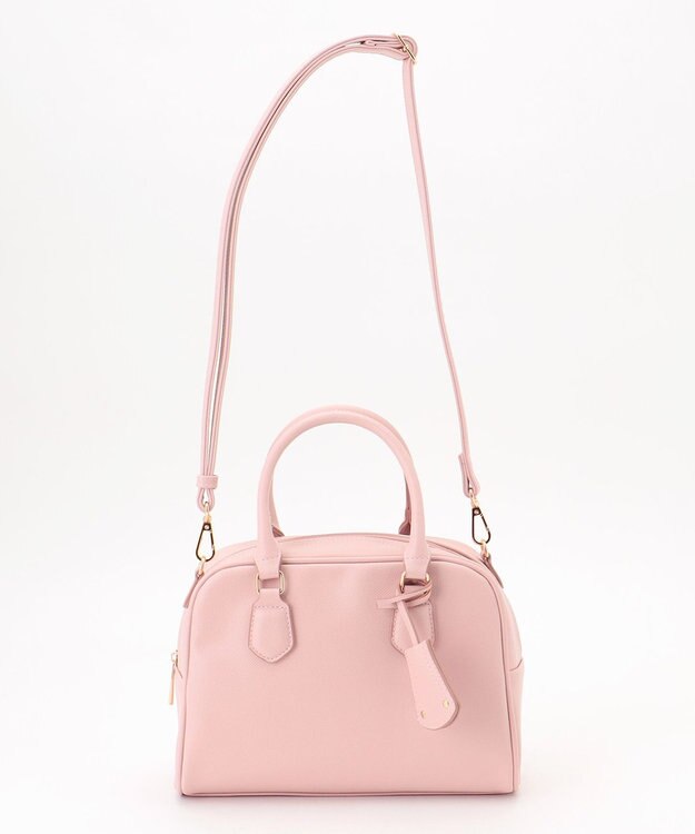 ANY SIS 【2WAY】チャーム付きスクエア ボストンバッグ ピンク