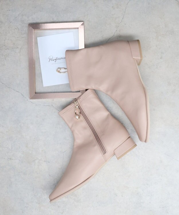 Bridget Birkin 【Bridget Birkin】パールチャームショートブーツ ベージュ