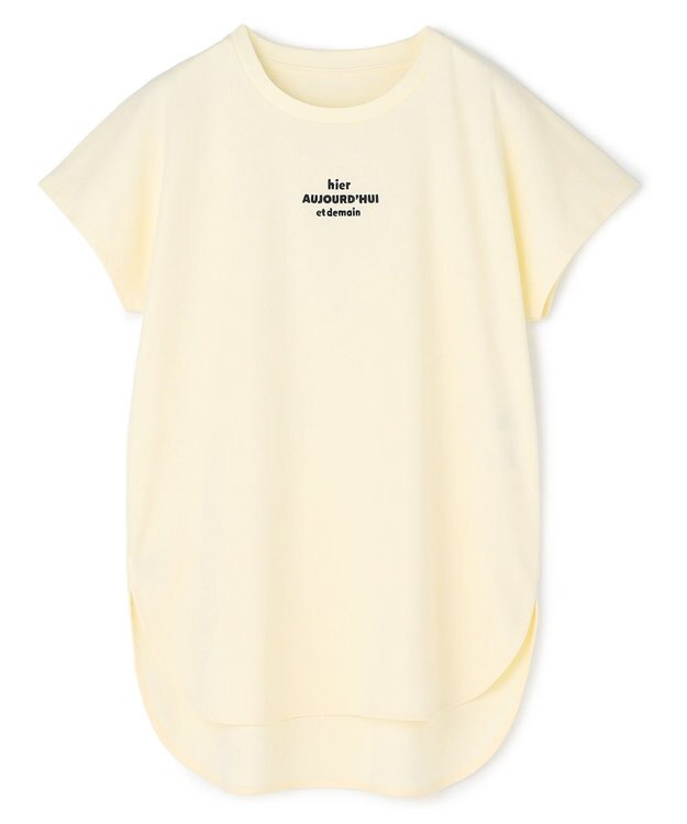 UNFILO BEAUTY FORM-T cotton ロゴ フレンチスリーブ Tシャツ クリーム