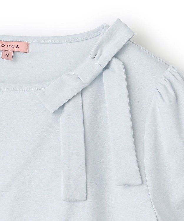 TOCCA 【洗える】AIR TEE リボン Tシャツ スカイブルー系