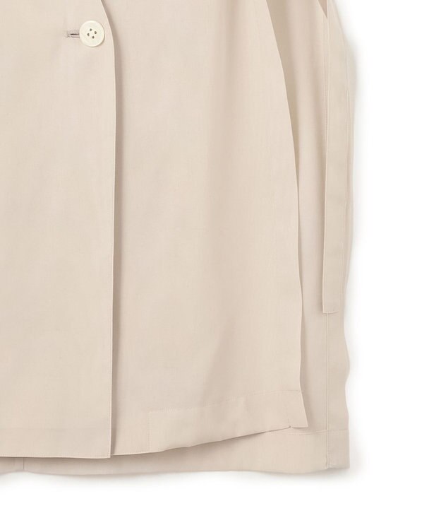 23区 【先行予約】ライトシアーマットクロス ノーカラー ジレ ベージュ系