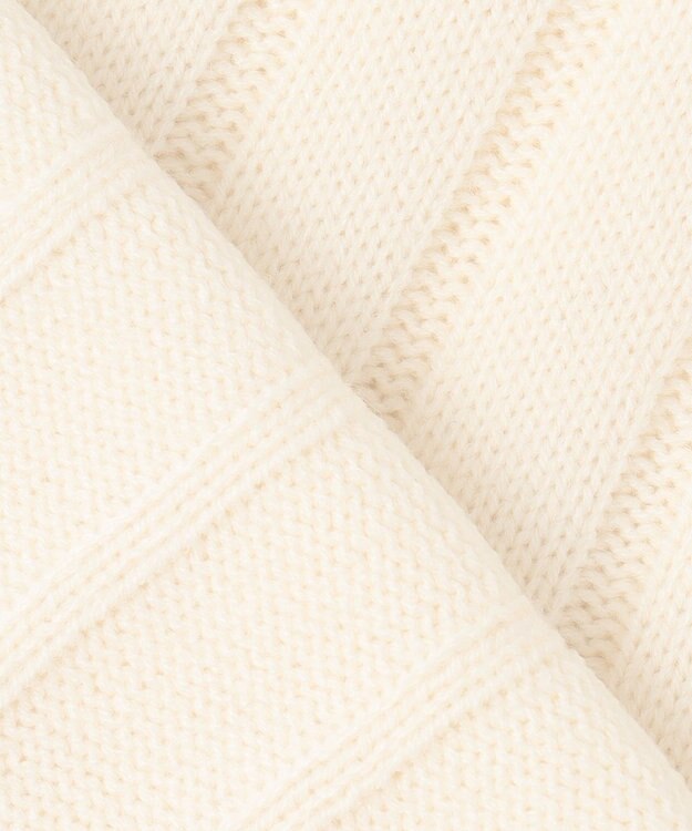 組曲 バルキーワイドリブ ニット アイボリー系