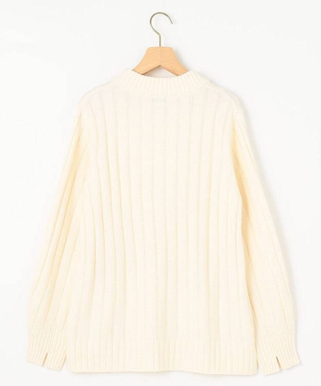 組曲 バルキーワイドリブ ニット アイボリー系