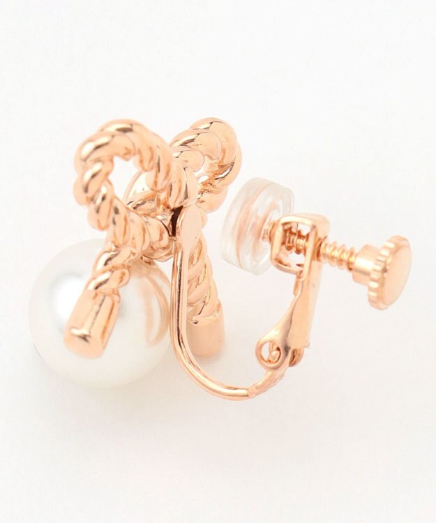 TOCCA PROMISE PEARL RIBBON EARRINGS イヤリング ピンクゴールド系