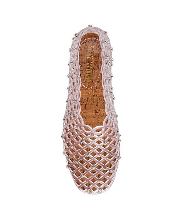 STEVE MADDEN GROVE-Rクリアメッシュフラットシューズ ラインズ