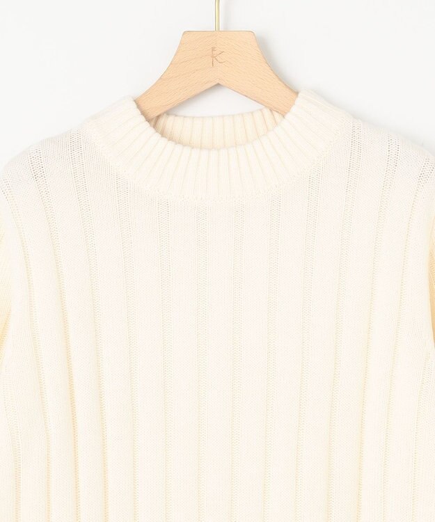 組曲 バルキーワイドリブ ニット アイボリー系