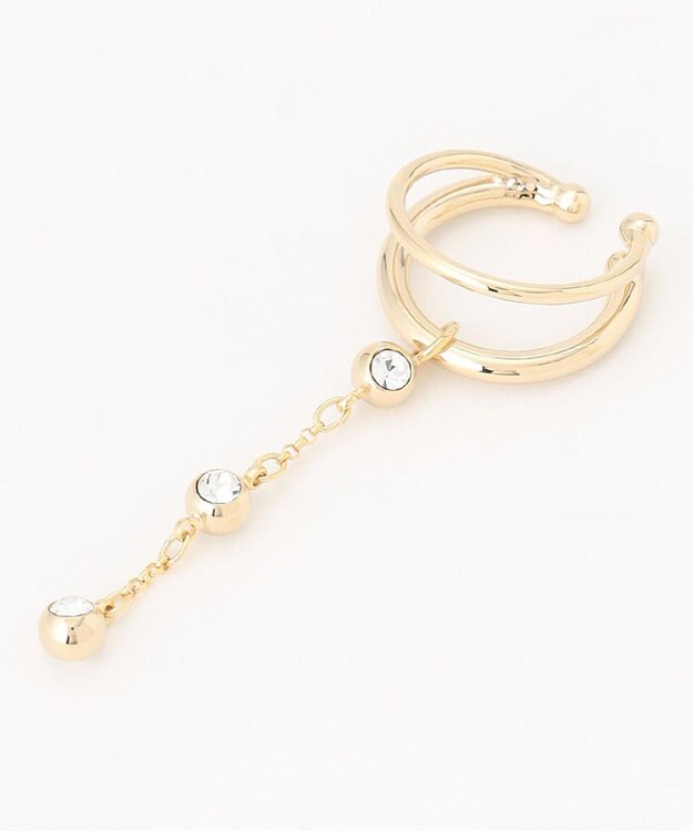 J.PRESS LADIES 【WEB限定】3way ビジュー イヤカフ リング ゴールド系