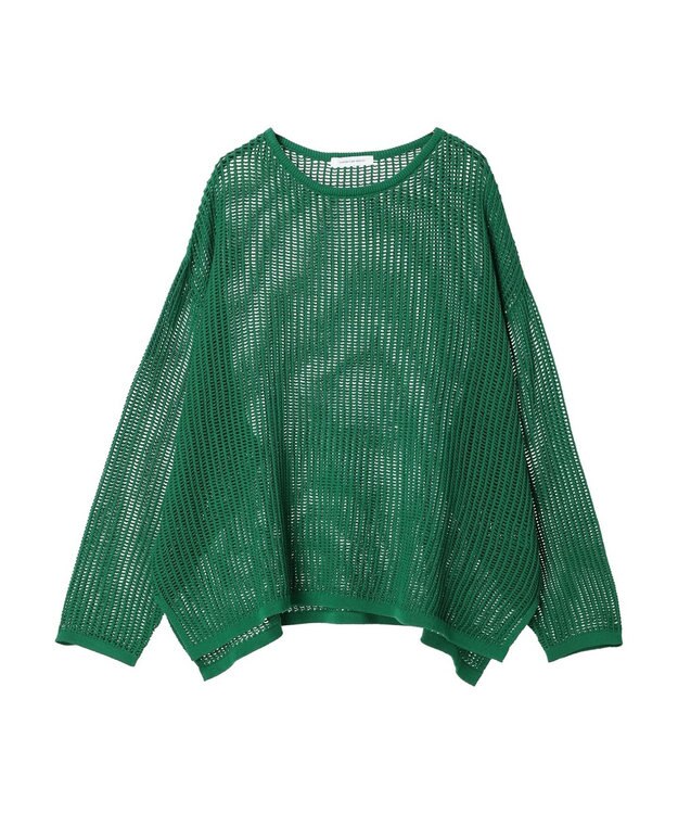 AMERICAN HOLIC 透かし編みメッシュニットプルオーバー Green