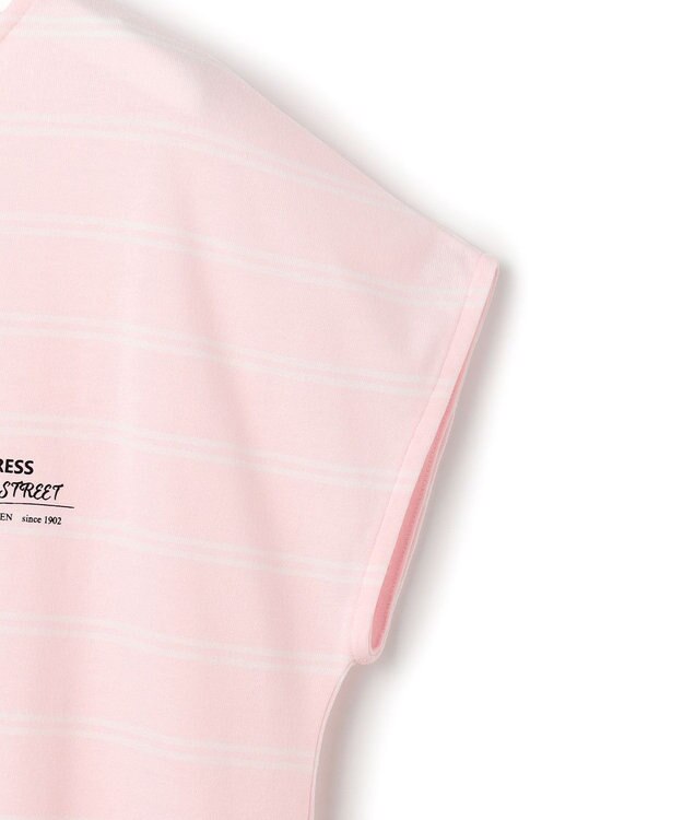 J.PRESS YORK STREET 【WOMEN】キャップスリーブ ボーダーTシャツ ピンク系1