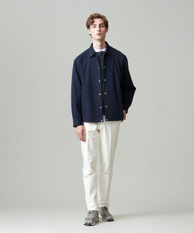 J.PRESS MEN 【KANEMASA】 グレンチェック サッカージャージー コーチジャケット ネイビー系