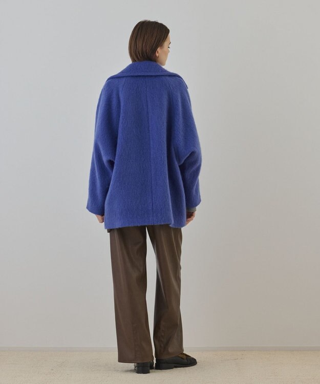 GRACE CONTINENTAL シャギ－ハ－フコ－ト ブルー