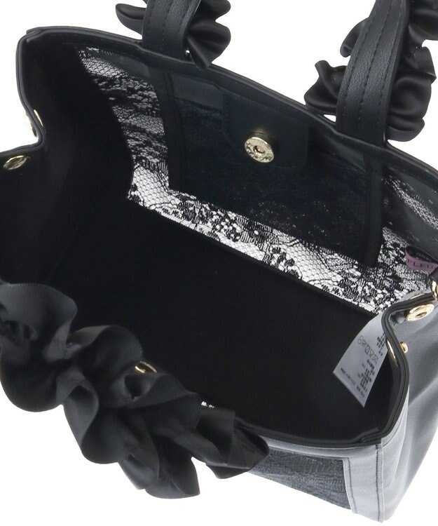 Maison de FLEUR メッシュレース2Wayトートバッグ Black