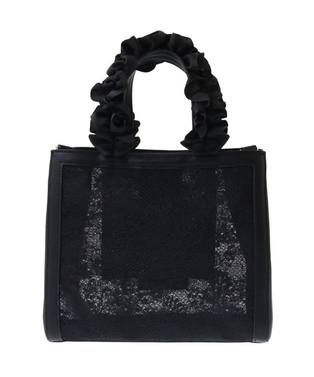 Maison de FLEUR メッシュレース2Wayトートバッグ Black