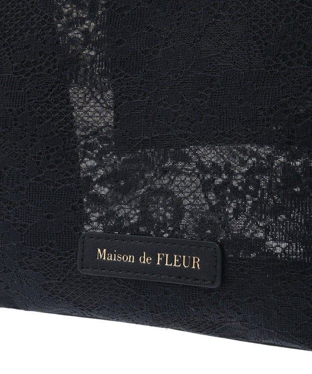 Maison de FLEUR メッシュレース2Wayトートバッグ Black