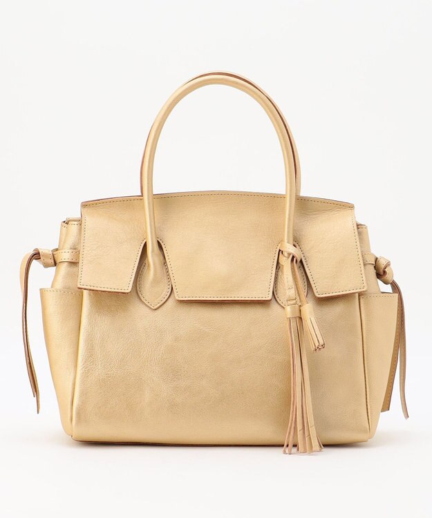 UNBILLION 【テレビ ドラマ着用アイテム】perche 姫路オイルレザーフラップ付きトートバッグS ゴールド