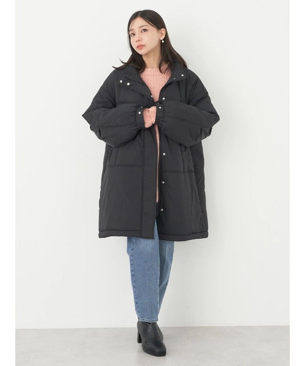 earth music&ecology モンスターコート Black