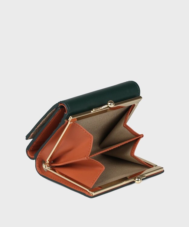 Paul Smith Newスワールトリム がま口3つ折り財布 グリーン