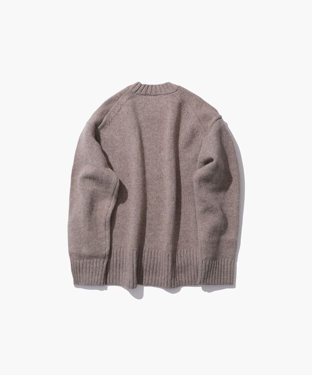 ATON COOMA LAMBS WOOL | ショートクルーネックプルオーバー BEIGE