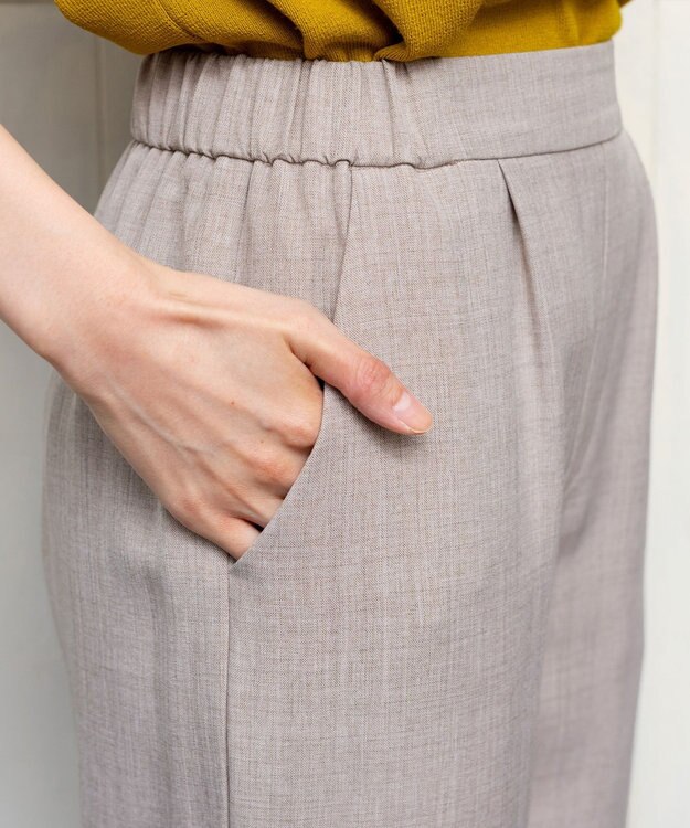Tiaclasse 【新色追加・洗える】ストレートワイドパンツ モカ