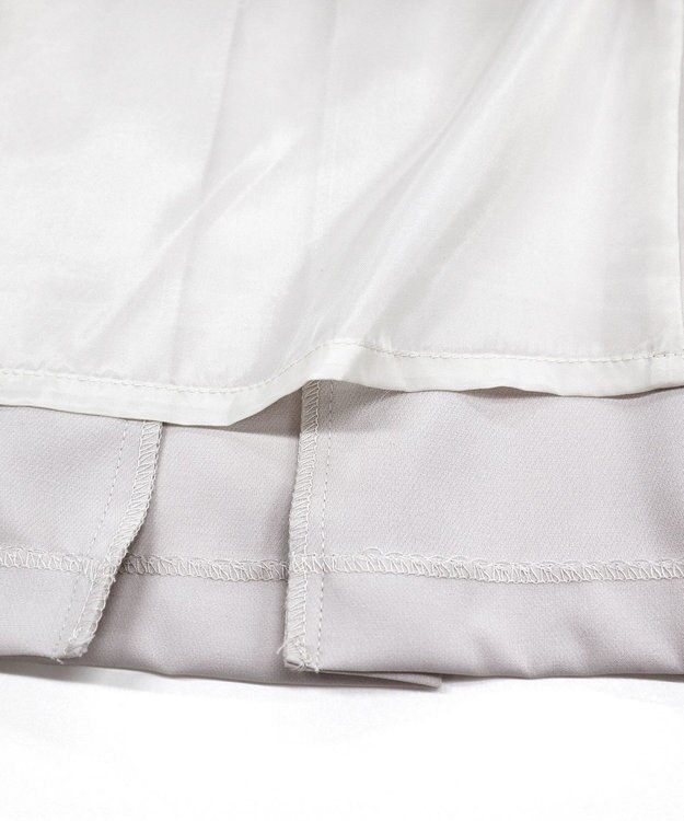 Tiaclasse L 【ダブルクロス】【洗える】フリルドレープワンピース グレージュ